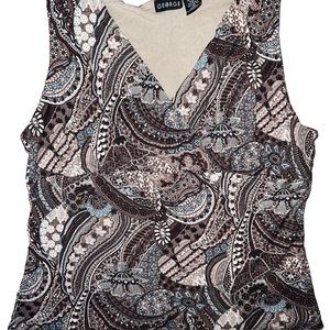 brown y2k paisley fairy tank